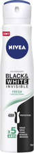 Black&White Invisible Fresh antiperspirantti spray 250ml
