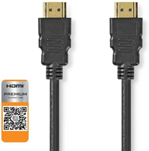 Nedis Premium High Speed ​​HDMI ™ Kaapeli Ethernet | HDMI™ liitin | HDMI™ liitin | 4K@60Hz | 18 Gbps | 1.50 m | Pyöreä | PVC | Musta | Label