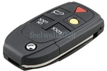 5 Button Flip Key Fob Case Blade CR2032 For Volvo S60 S80 XC90 V70 Remote Shell