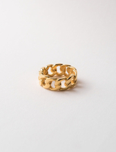 Chain Collection Ring Ring Smykker Gold Blue Billie