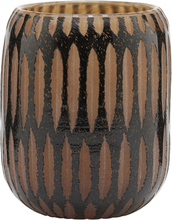 House Doctor - Pimpri Vase Glass 12 cm Svart/Brun