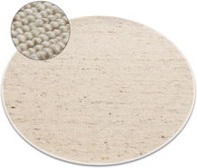 NEPAL 2100 ympyrä beige matto - villainen, kaksipuolinen, luonnollinen, cirkel 120 cm