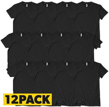 T-Shirts Bigpack Svart - 12 pack, T-Shirt