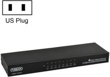 FJGEAR FJ-810UK 8 In 1 Out USB KVM Switcher With Desktop Switch, Plug Type:US Plug(Black)