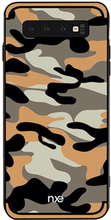 NXE Camouflage Pattern PC TPU Hybrid Case for Samsung Galaxy S10e - Orange