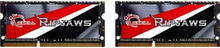 G.Skill Ripjaws F3-1600C11D-8GRSL - DDR3L - sarja - 8 Gt: 2 x 4 Gt - SO DIMM 204-PIN - 1600 MHz / PC3-12800 - CL11 - 1,35 V - puskuroimaton - ei-ECC