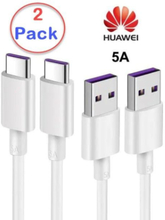 2-Pack Huawei Original Laddare Kabel SuperCharge 5A USB-C AP71