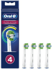 Oral-B FlossAction 80339419 hammasharjan pää 4 kpl Valkoinen, Hopea