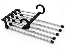 Black Collapsible Magic clothes rack for pants for wardrobe