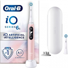 Oral-B iO 6S Aikuinen Värisevä hammasharja Vaaleanpunainen, Valkoinen