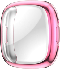 For Fitbit Versa 4 Shockproof TPU Protective Watch Case(Rose Gold)