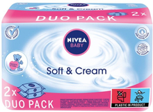 Baby Soft & Cream duopack puhdistusliinat 2x63 kpl.