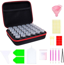 Multifunctional Portable Diamond Painting Tool Set Storage Bag, Style: 30 Grid (Red)
