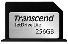 Transcend JetDrive Lite 330, 256 GB, 95 MB/s, 55 MB/s, Pölynkestävä, Iskunkestävä, Vedenkestävä, Musta, Hopea