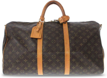Pre-owned Louis Vuitton Monogram Keepall Bandouliere 50 Brown