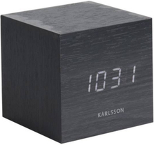 Herätyskello - Karlsson Mini Cube Veneer Musta Puu