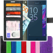 TOPPEN Sony Xperia XZ Wallet Case ID pocket, 3pcs Cards + Wrist strap