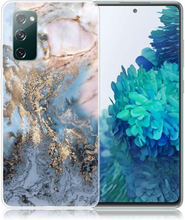 Marble Samsung Galaxy S20 FE 5G / S20 FE case - Bluish Gold Marble