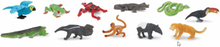 Plastic speelgoed dieren figuren - oerwoud wilde dieren - 11 stuks