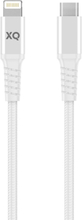 XQISIT Lightning USB-C Kaapeli Flätad Stark 2 m Valkoinen
