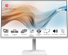 MSI Modern MD272PWDE - LCD-monitori - 68,6 cm (27") - 1920 x 1080 Full HD (1080p) @ 75 Hz - IPS - 250 cd/m² - 1000:1 - 5 ms - HDMI, DisplayPort, USB-