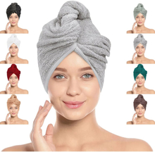 2x Hair Turban - Quick Dry Towel Wrap for All Hair Types