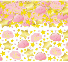 Confetti juniorfolie pink / guld 70 gram
