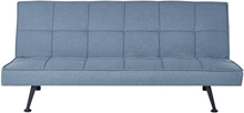 Vuodesohva sininen polyesteri kangas verhoilu 145 x 68 x 75 cm 3 hengelle käsinojaton moderni tyyli