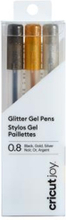 Cricut Joy Medium Point Gel Pen Set 3-pack (Glitter Black, Gold, Silver)