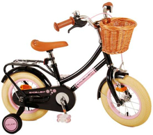 Volare - Lasten polkupyörä - Erinomainen 12 tuuman musta - Jalkajarru polkupyöräkorilla