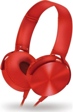 FREESTYLE STEREO HEADPHONES WITH MIC WIRED HEADPHONES WITH MICROPHONE EXTRA BASS MOVE RED [45711]