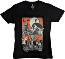 Disney Unisex T-Shirt: The Nightmare Before Christmas Orange Moon (Embellished) (Medium)