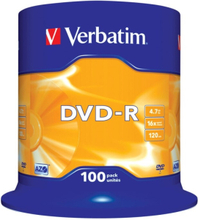 Verbatim DVD-R Matt Silver, DVD-R, 120 mm, Akseli, 100 kpl, 4,7 GB