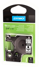 DYMO D1 - vinyylikestotarrat - Mustaa valkoisella -19mm x 5.5m, Musta valkoisella, Polyesteri, Belgia, -40 - 60 °C, DYMO, LabelManager