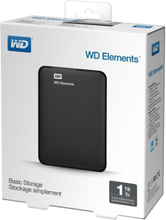 Western Digital WD Elements Portable, 1000 GB, 2.5", 3.2 Gen 1 (3.1 Gen 1), Musta