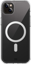 XQISIT iPhone 15 Kuori Antishock Case MagSafe Läpinäkyvä Kirkas
