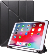 iPad 10.2" (2021 / 2020 / 2019) / iPad Pro 10.5 / iPad Air (2019) Cover - Fleksibelt Origami Cover - Sort