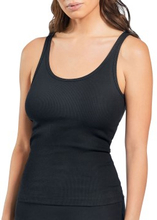 Bread and Boxers Women Ribbed Tank Top Sort bomuld Small Dame