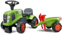 FALK - 212C - Claas traktorbärare med släp, spade och kratta