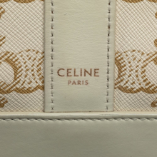 Pre-owned Celine Small Triomphe Bucket Bag White
