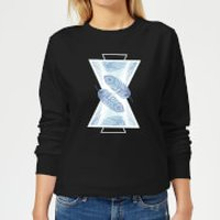 Barlena Feathers Women's Sweatshirt - Black - 5XL - Black