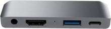 HW-TC29 4 In 1 Type-C / USB-C Multifunctional Extension HUB Adapter iPad Pro Hub (Grey)