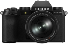 Fujifilm X -S20 + XF18-55mm, 26,1 MP, 6240 x 4160 pikseliä, X-Trans CMOS 4, 6.2K, Kosketusnäyttö, Musta