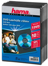 HAMA DVD-Box Slim Svart 10-pack