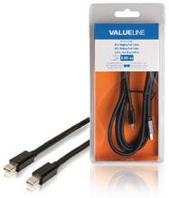 Valueline Mini Displayport-Kabel Mini DisplayPort-hane - Mini DisplayPort-hane 2.00 m Svart