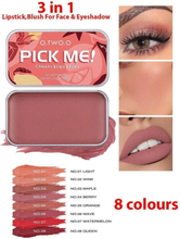 Multifunctional Makeup Palette 3 In 1 Lipstick,Blush & Eyeshadow