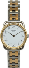 Pre-owned Hermes Quartz Stainless Steel Arceau Watch Silver