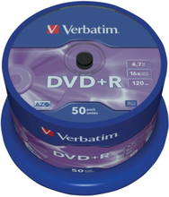 Verbatim VB-DPR47S3A, DVD+R, 120 mm, Akseli, 50 kpl, 4,7 GB