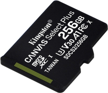 Kingston 256GB micSDXC Canvas Select Plus 100R A1 C10 1-pack w/o ADP