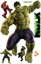 Hulk wallsticker med flere forskellige Hulk motiver. 40x60cm